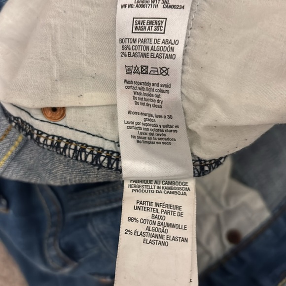 Topman  Stretch skinny loose hem ankle style high waisted jeans  Sz 32 - Picture 7 of 14